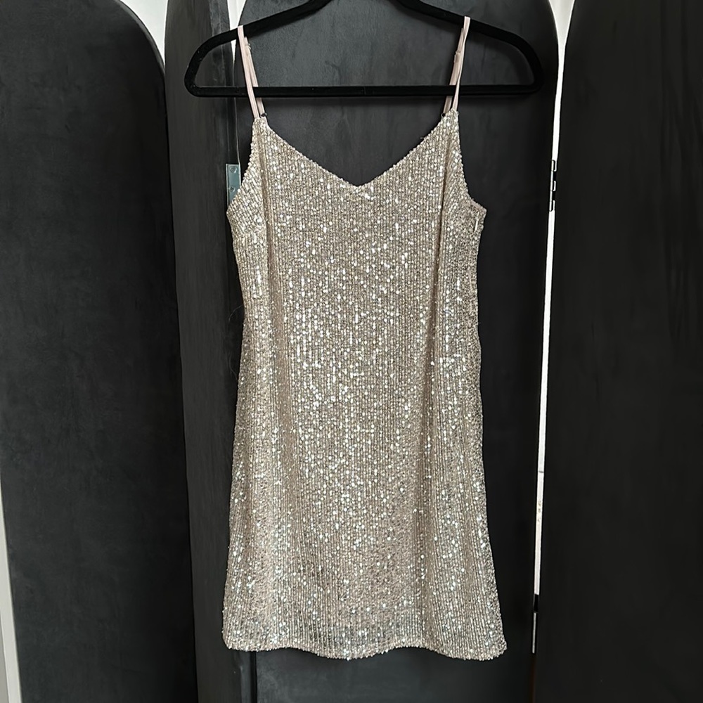 Banana Republic Sequin Petite Mini Dress